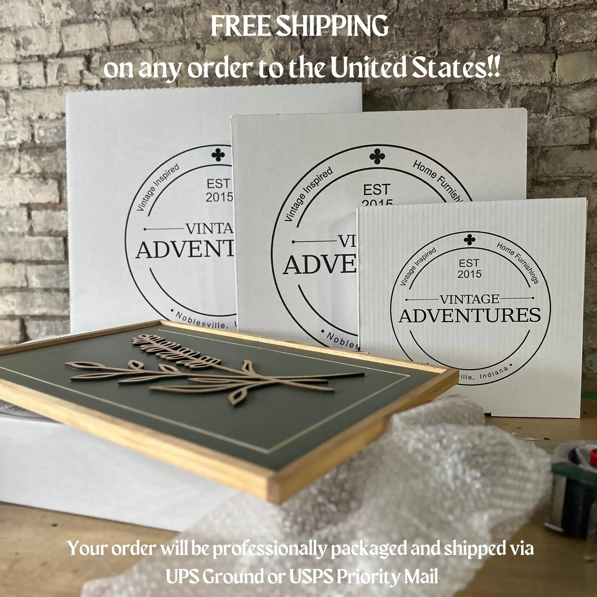 Free Shipping Wood Wall Art - Vintage Adventures, LLC
