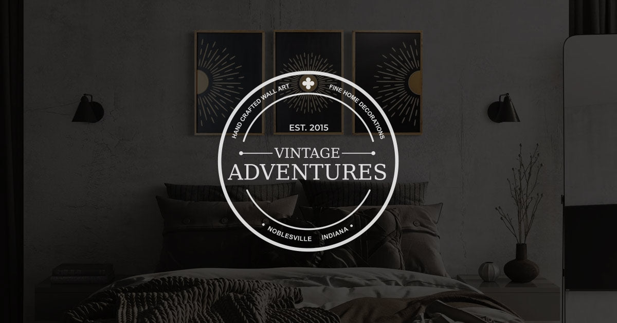 Vintage Adventures Laser Cut Wall Art | Hand-Painted Home Decor