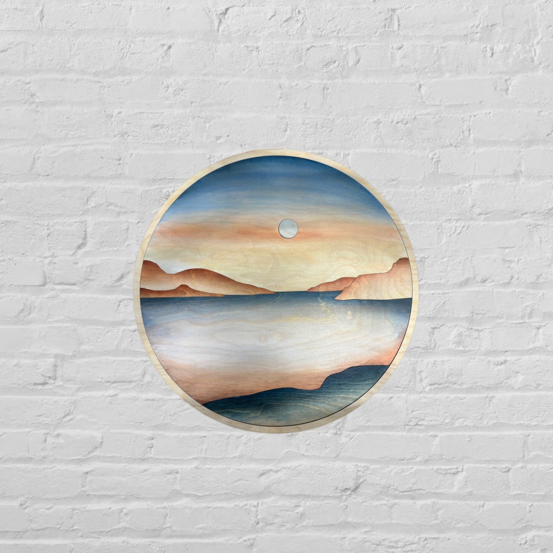 Boho Coastal Beach Landscape Wood Wall Art | Ocean Boho Landscape Wooden Wall Hanging | Boho Landscape Wall Art for Home Decor - Vintage Adventures