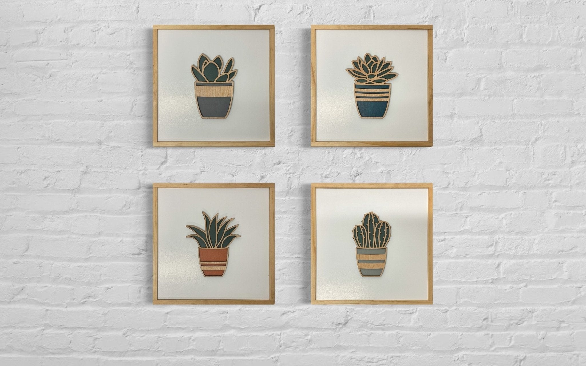 boho-succulent-wood-wall-art-  display picture 1