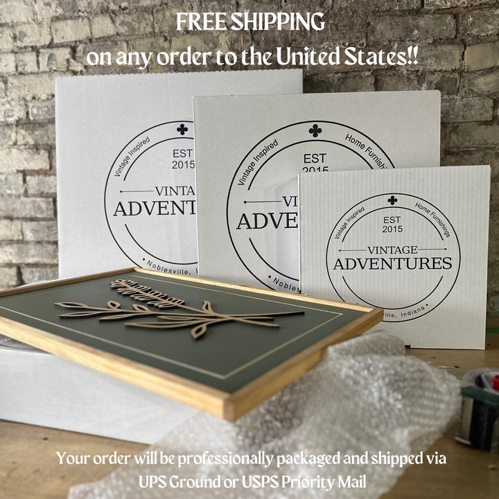 Mid Century Modern Wood Wall Art | Retro Wall Hanging | 2-Piece Set | Wave Pattern Art | Green and Tan Watercolor Art - Vintage Adventures