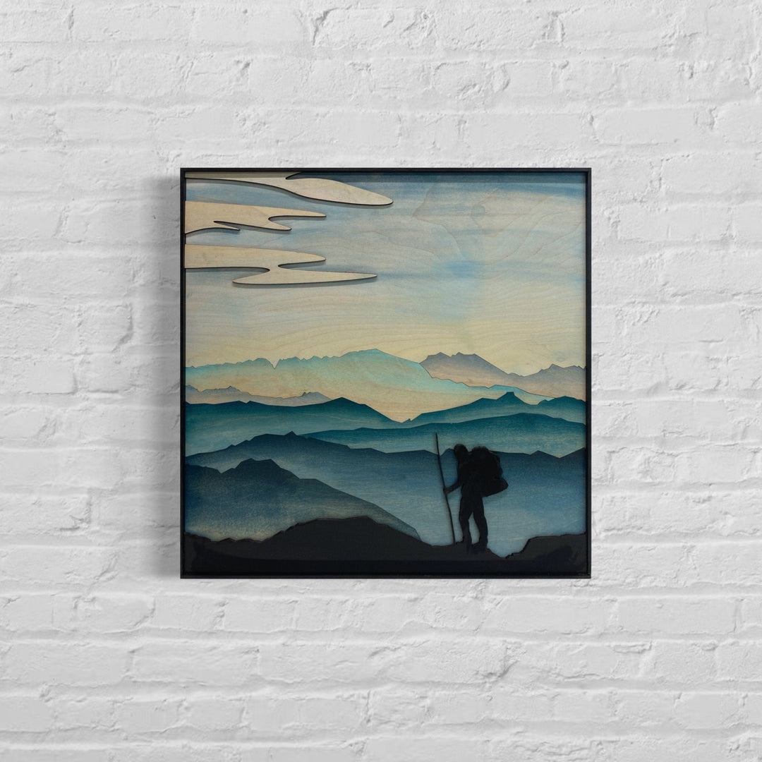 3D Mountain Backpacking Hanging Wall Art - for Climbers and Hikers - Unique Gift - Vintage Adventures