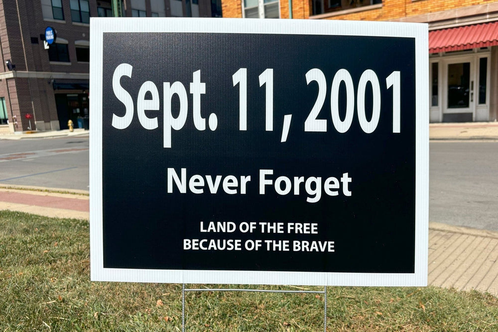 September 11th Yard Sign - Vintage Adventures