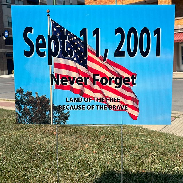 September 11th Yard Sign - Vintage Adventures