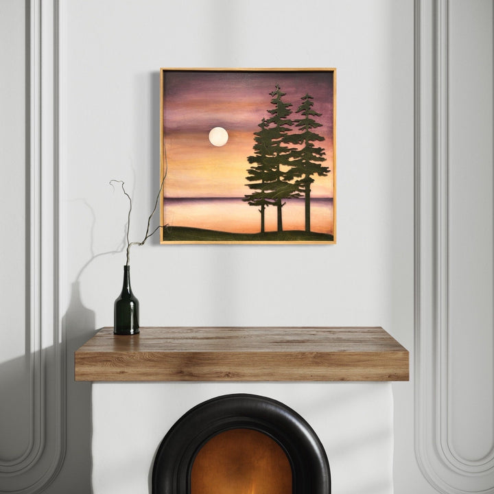 Sunset Lake Wood Wall Art | Sunset Wilderness Wooden Wall Hanging | 3D Lake House Gift for Her - Vintage Adventures