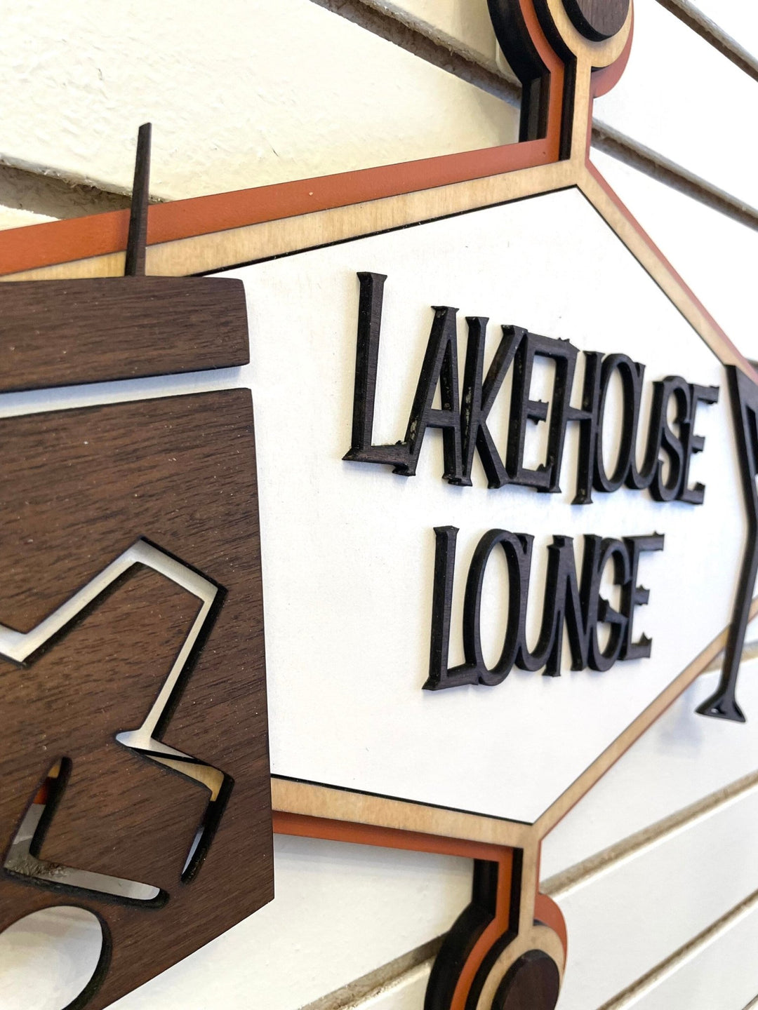Mid Century Modern Lakehouse Lounge Bar Sign - Vintage Adventures, LLC